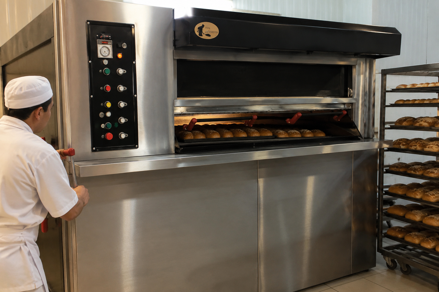 Horno de columpio La Tahona COL30 con panel de control para producción de pan