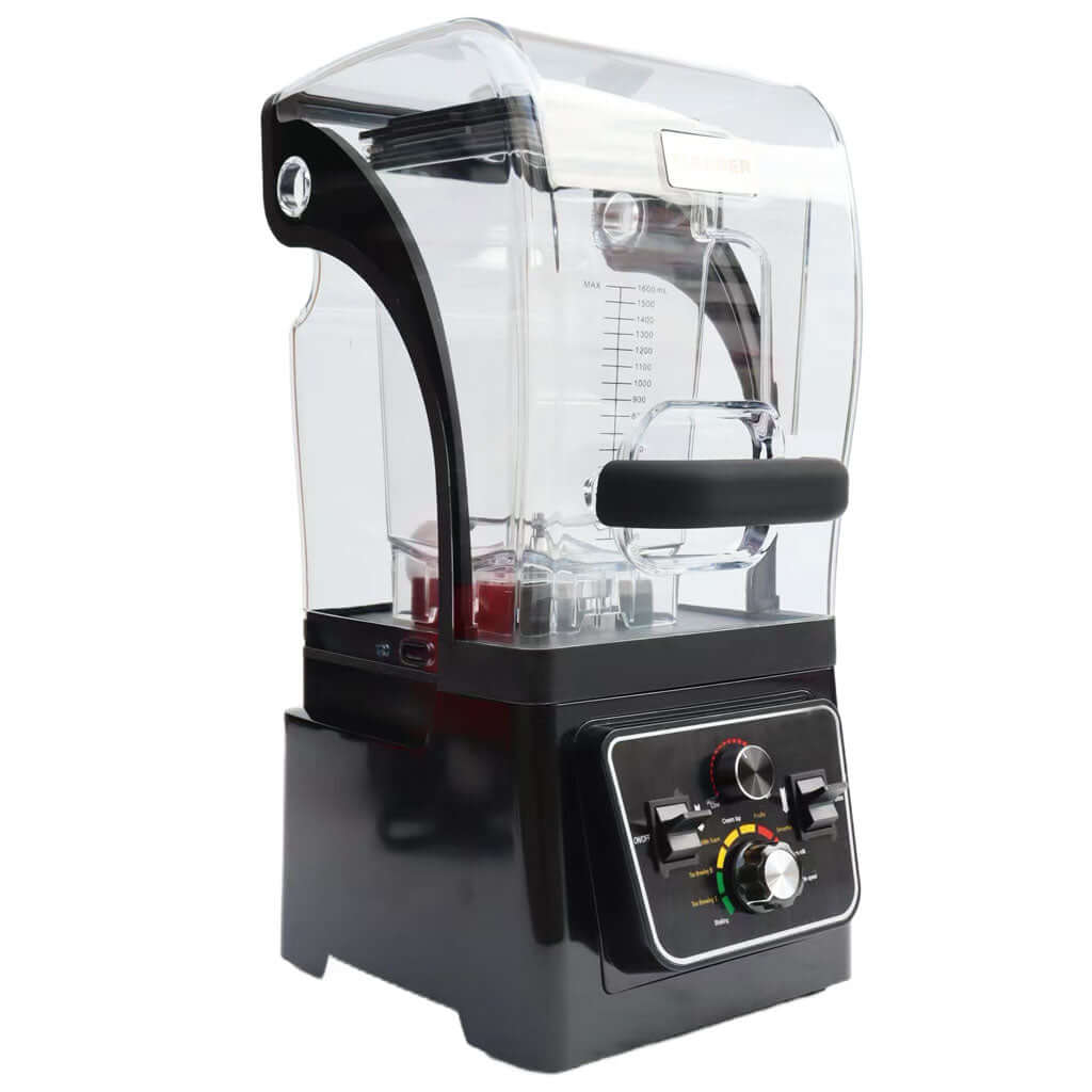 Licuadora para moler hielo Equichef BL-228 usada en cafeterías profesionales.