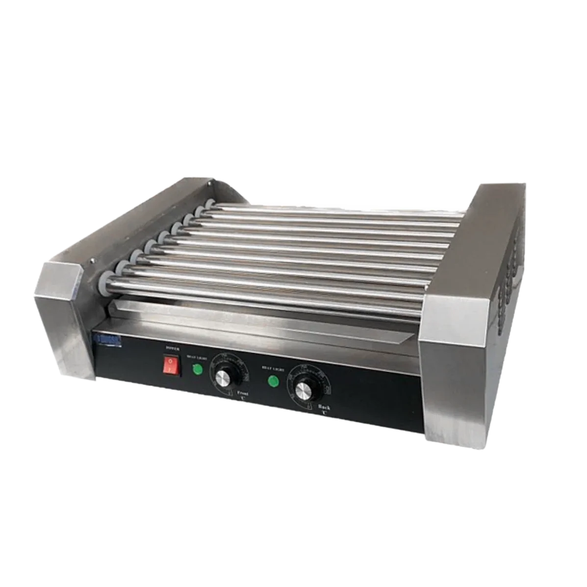 Asador de salchichas eléctrico MIGSA HD-G9 con nueve tubos y gabinete inoxidable