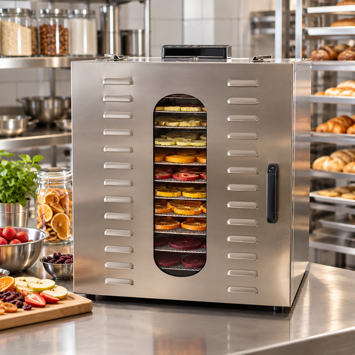 Deshidratador de alimentos MIGSA DAL-16 instalado en cocina profesional