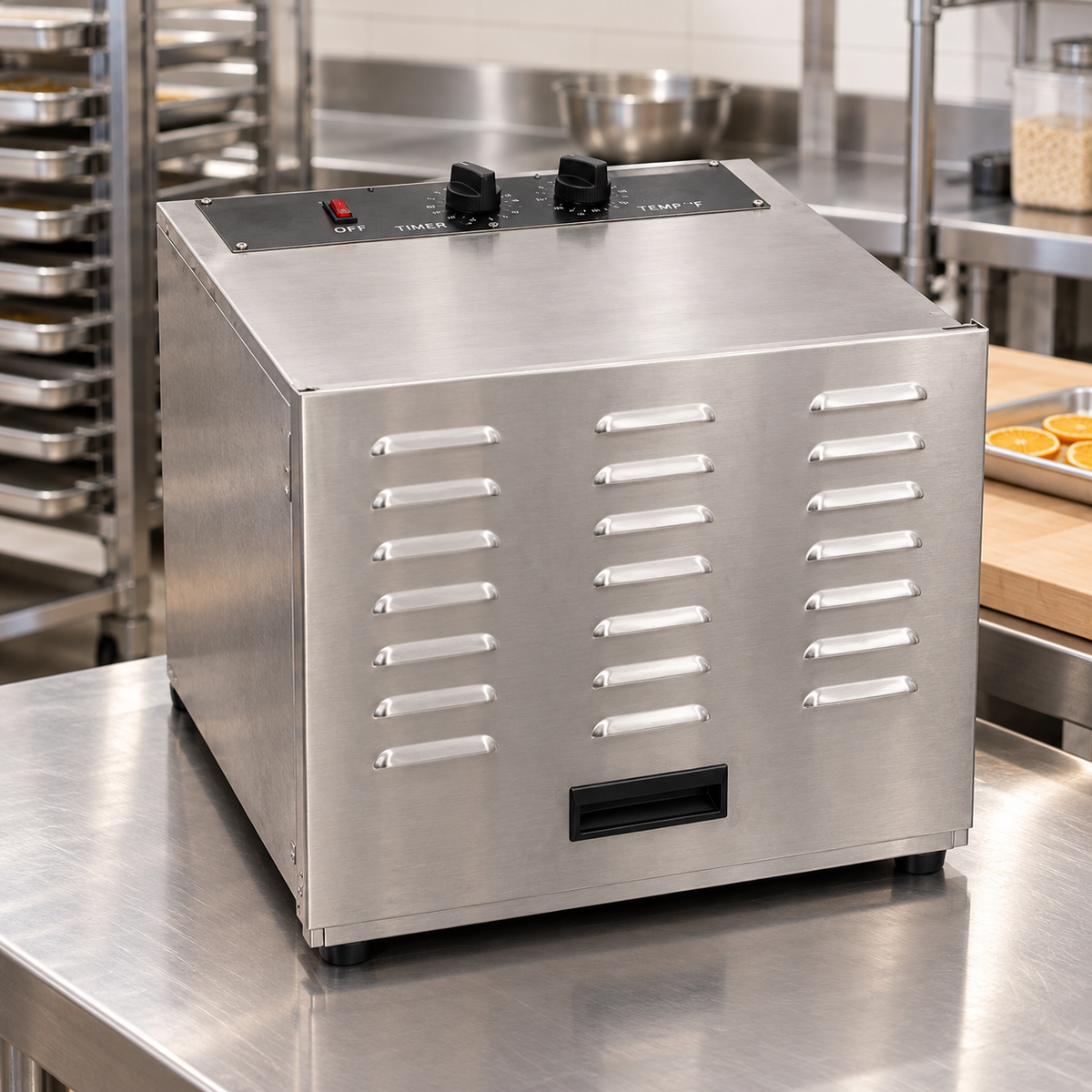 Deshidratador de alimentos MIGSA FD-1 instalado en cocina profesional