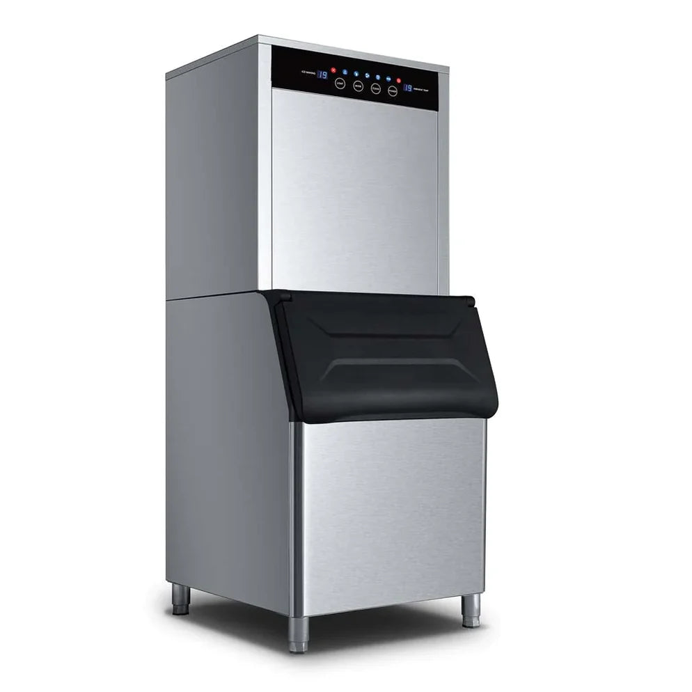 Máquina MIGSA HB-230F fabricadora de hielo frappé modular de 230 kg por día, gabinete inoxidable y depósito