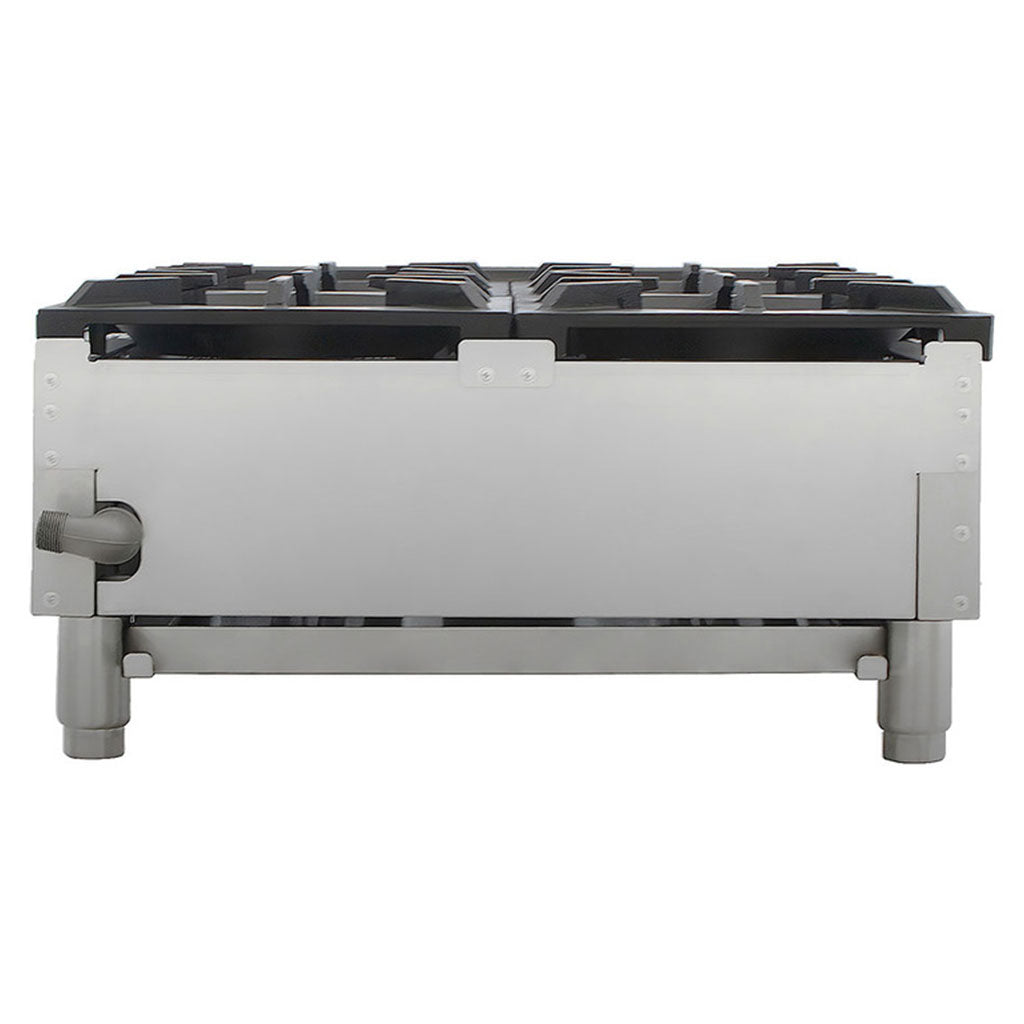 Estructura de acero inoxidable y bandeja extraíble en parrilla para cocina restaurante Drago CG-40