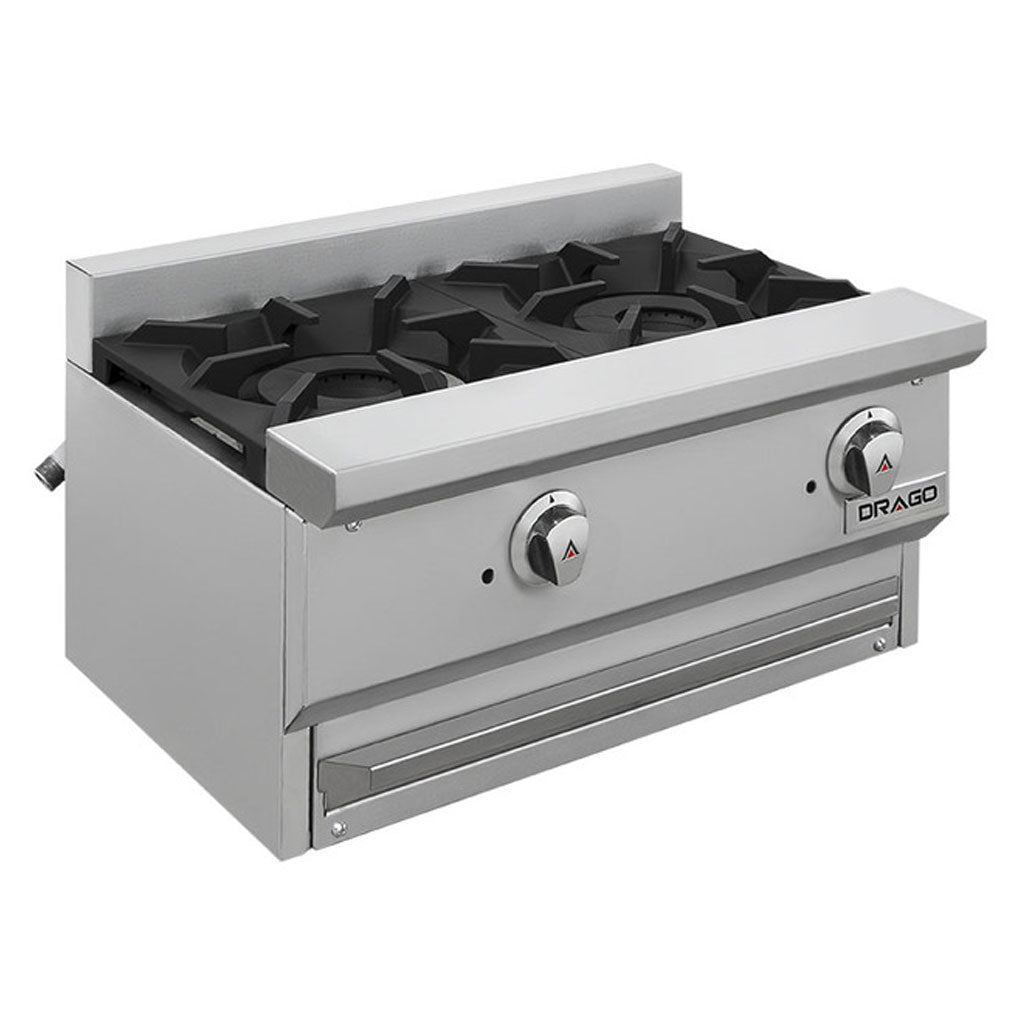 Parrilla para cocina de gas Drago CG-20 Slim modelo GPA-200-01 vista frontal