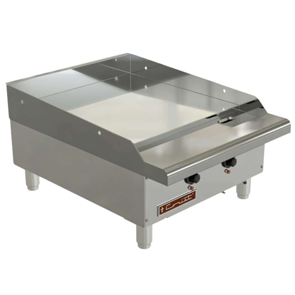 Plancha eléctrica industrial Coriat CV-2-E Master vista en ángulo 45°