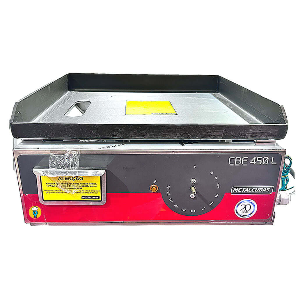 Plancha eléctrica para cocinar Metalcubas modelo CBE450L de acero inoxidable