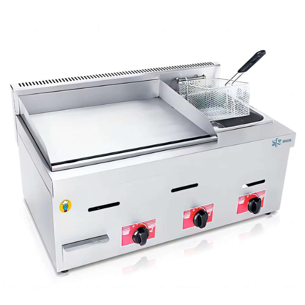 Plancha con Freidora a Gas Migsa PFM-85: Potencia y Flexibilidad en tu Cocina