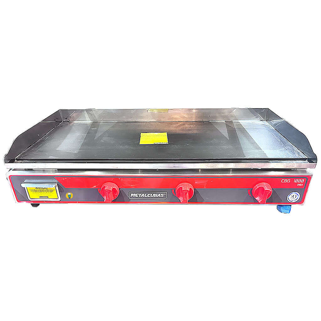 Planchas de cocina industriales Metalcubas CBG1000 PRO con placa de acero SAE 1020