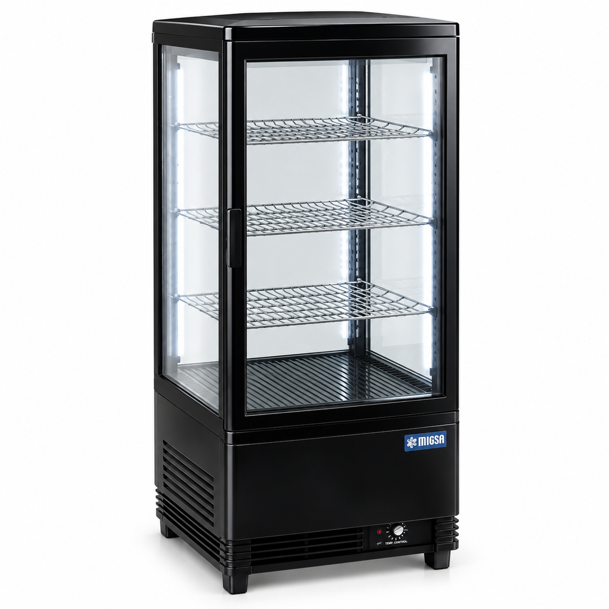 Refrigerador panorámico MIGSA RT-78L 78 L puerta recta vista principal