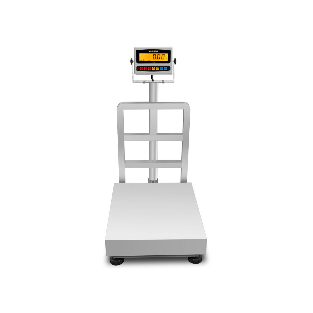 Báscula RHINO BAPAG-200 de 200 kg vista frontal con plataforma inoxidable
