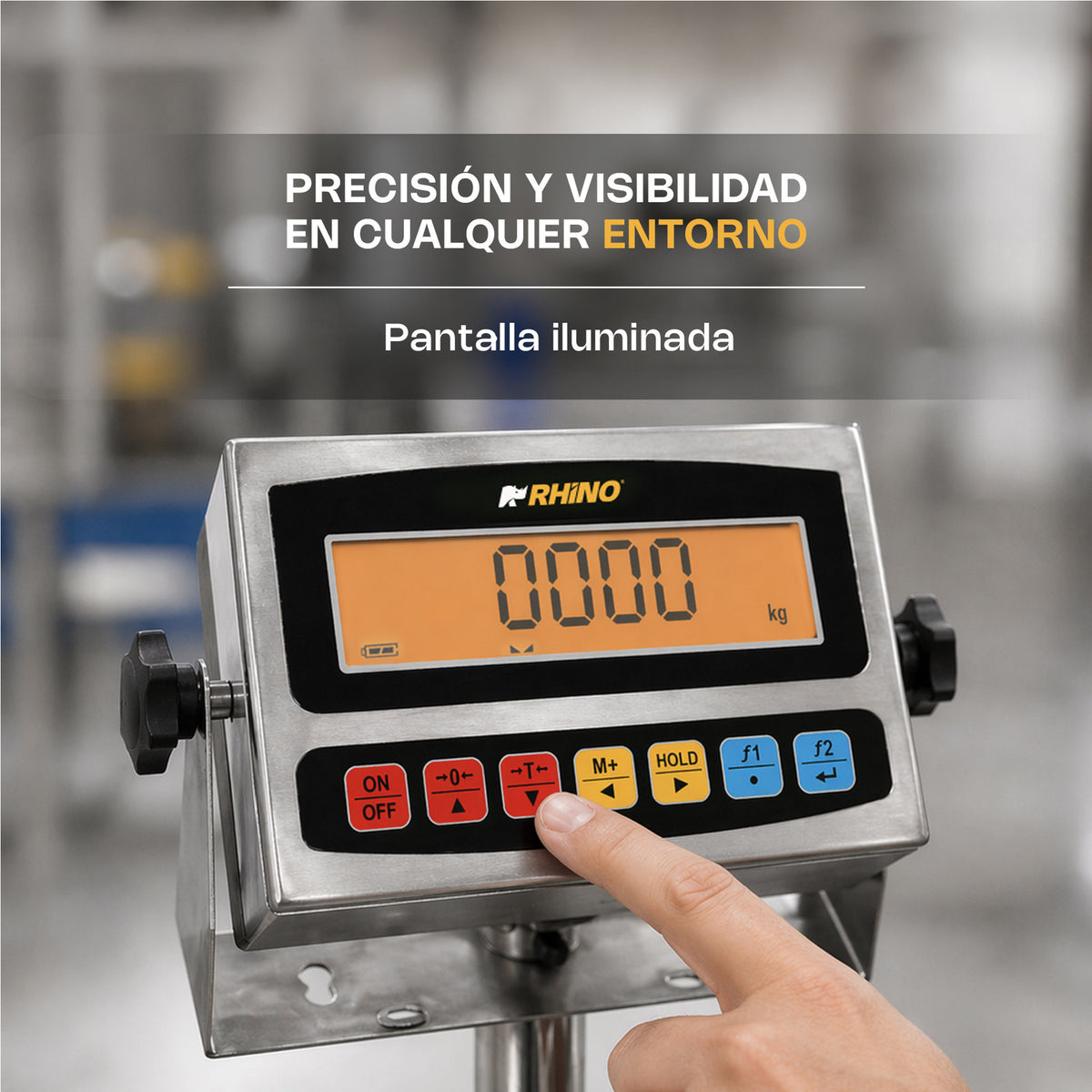 Pantalla iluminada del indicador de la báscula RHINO BAPAG-200