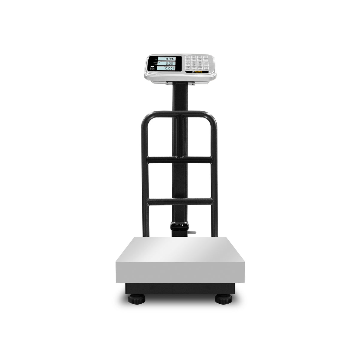 Báscula RHINO BP-100 vista frontal de la plataforma y estructura