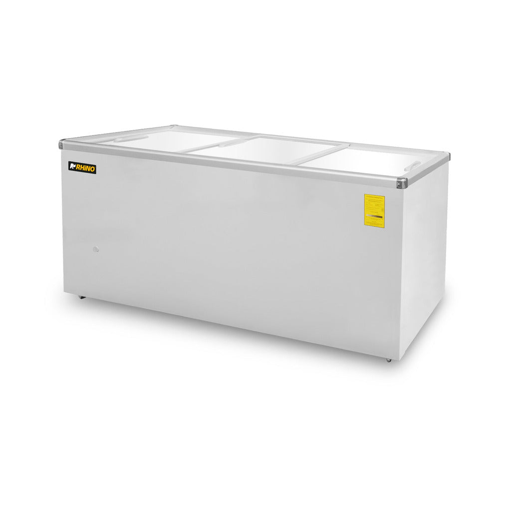 Congelador Rhino CONGECRI-12P de 265 litros con tapa de cristal plano, imagen principal 1024 por 1024 con zoom moderado