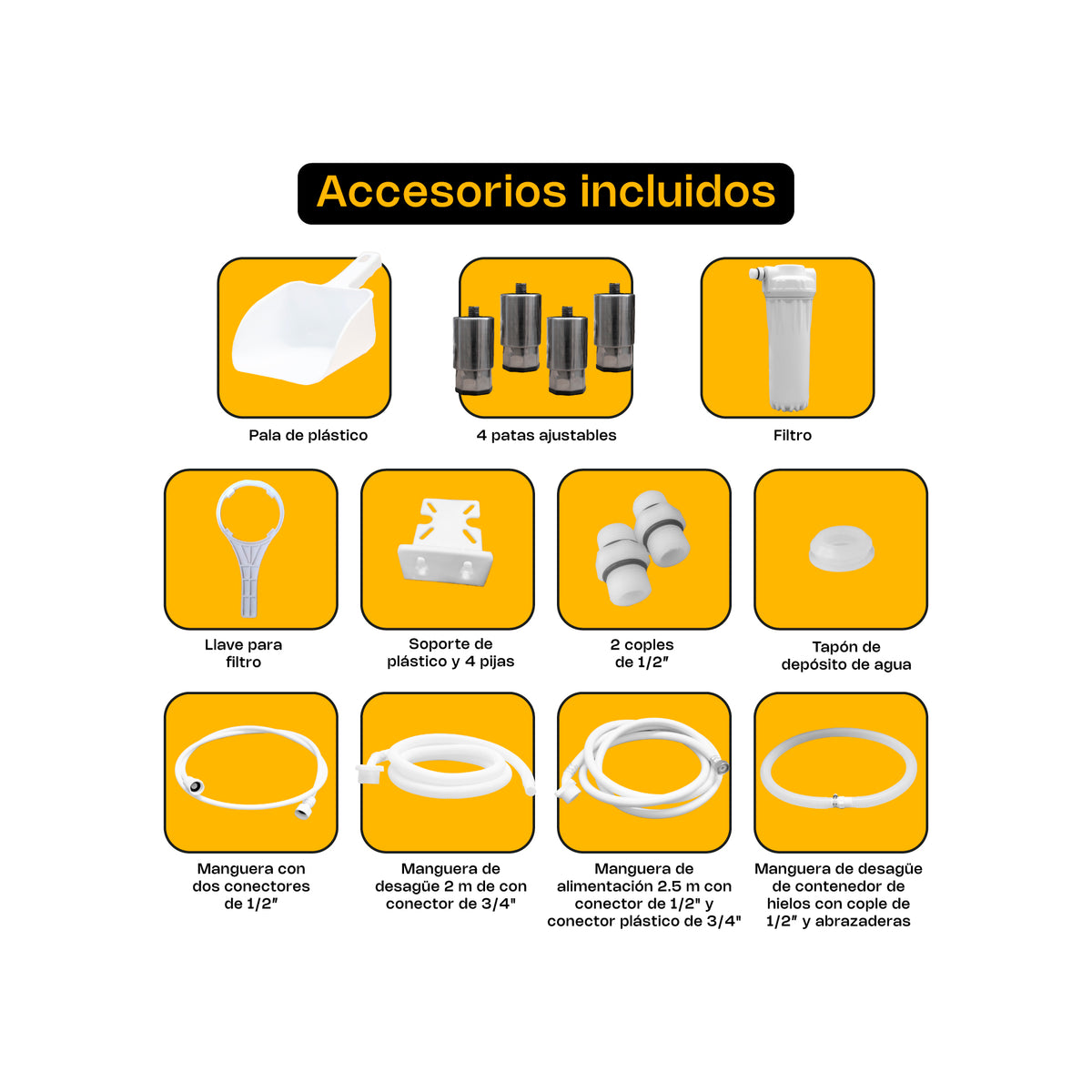 Accesorios para instalación de fábrica de hielo RHINO FAHIEL-200