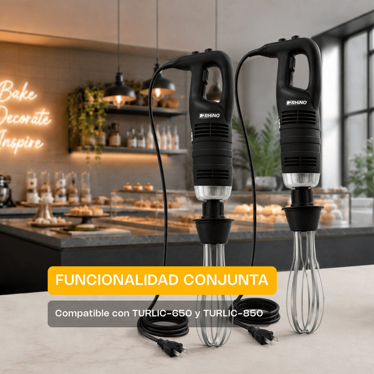 Accesorio RHINO GLOBAT-6585 en turbolicuadores compatibles, los motores mostrados no están incluidos.