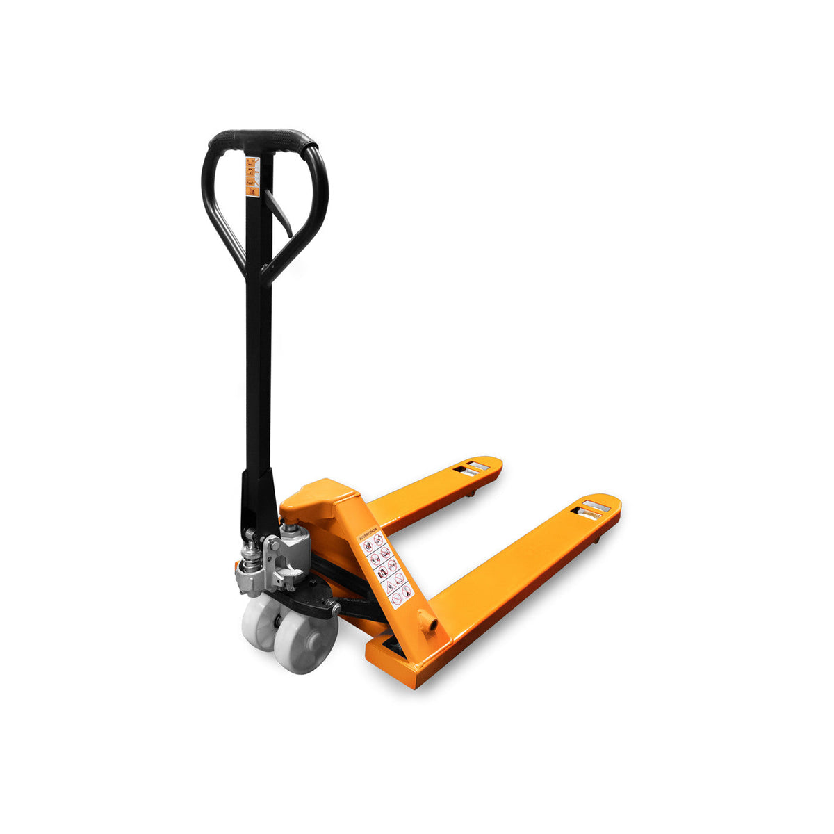Patín hidráulico RHINO PATHID-3T, vista de las horquillas y chasis