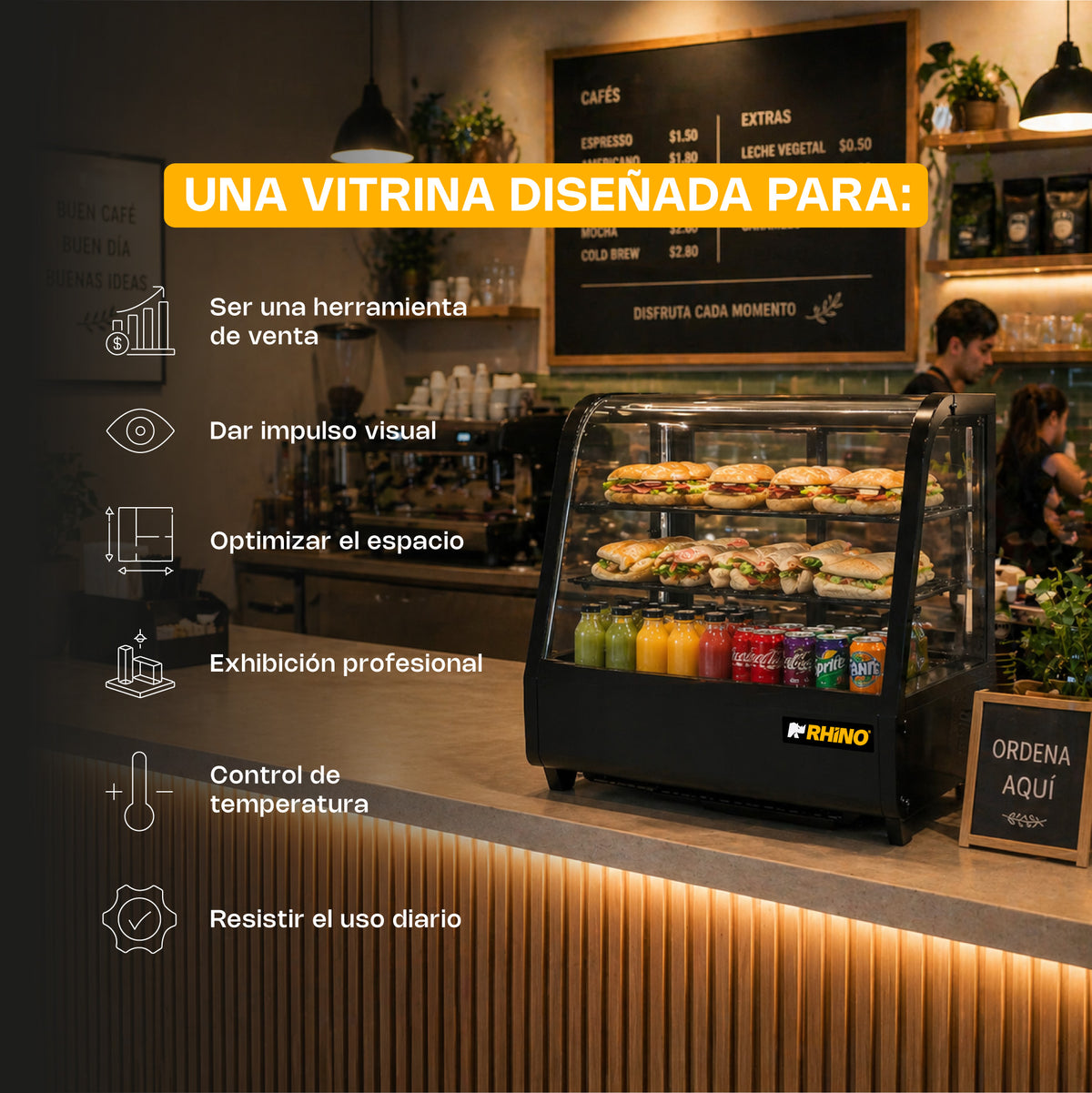 Vitrina refrigerada RHINO VIREMO-100 — fotografía oficial complementaria 10