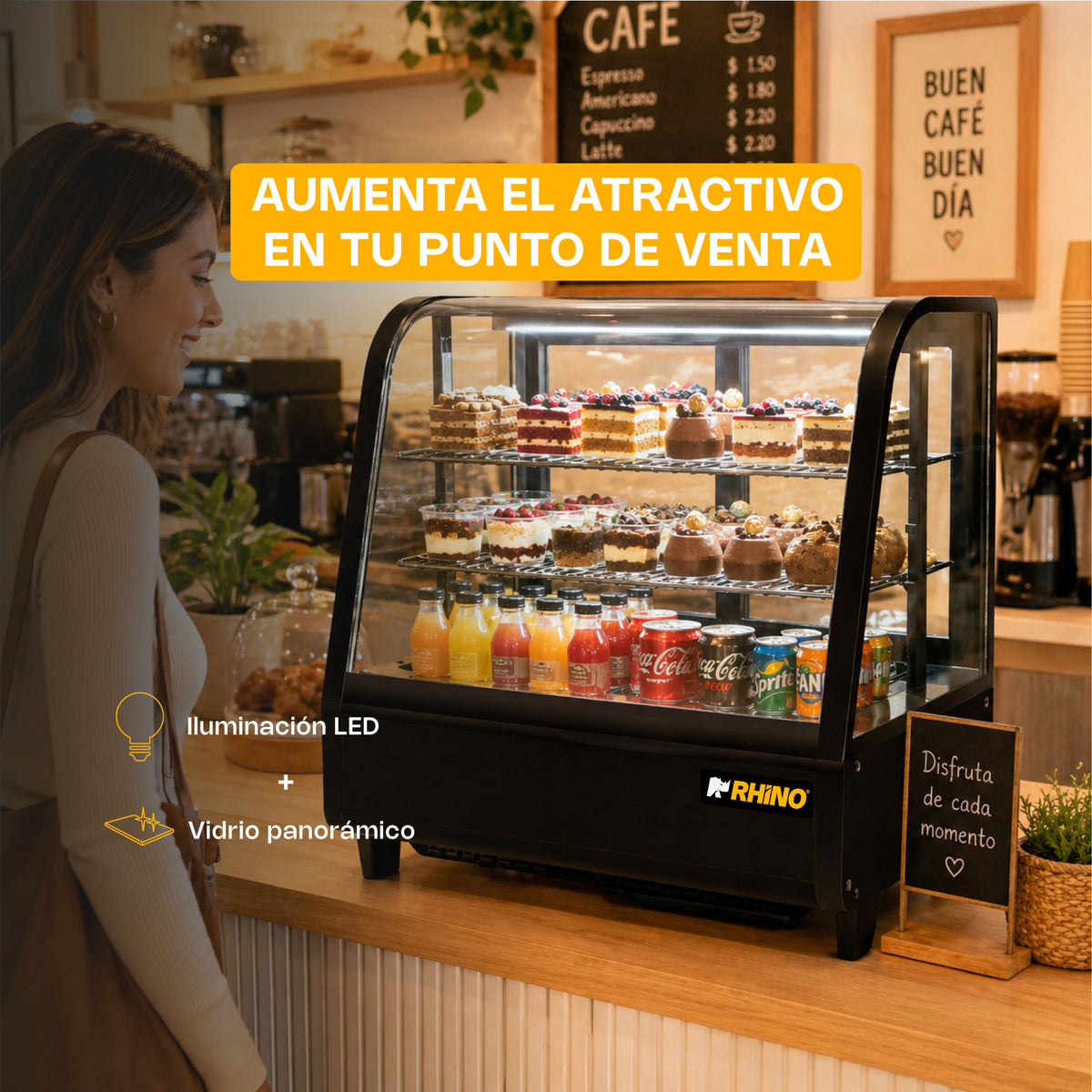 Vitrina refrigerada RHINO VIREMO-100 — imagen oficial 4