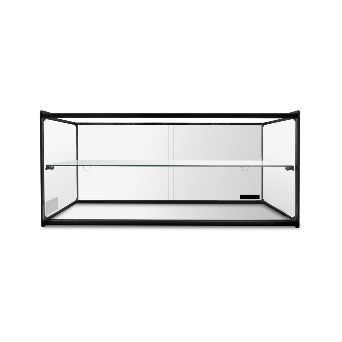 Vitrina recta RHINO VITNEU-120R 120 litros, vista posterior de dos puertas acrílicas
