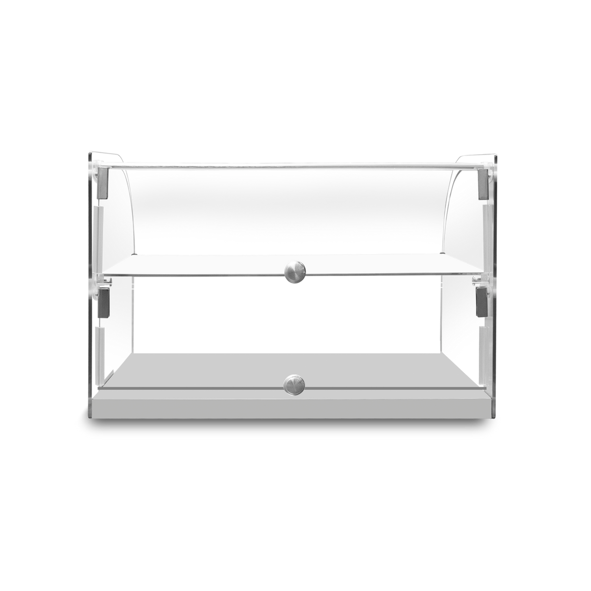 Vitrina curva RHINO VITNEU-45C vidrio templado vista trasera