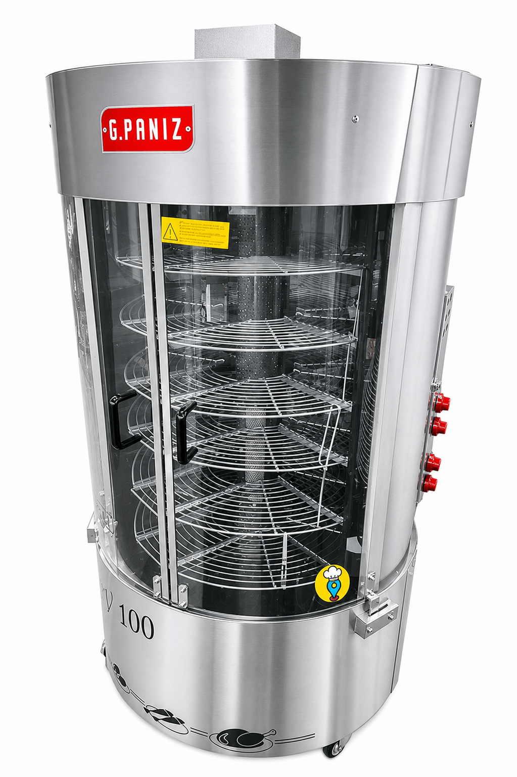 Rosticero industrial GPaniz ARV130CQC para pollerías y restaurantes