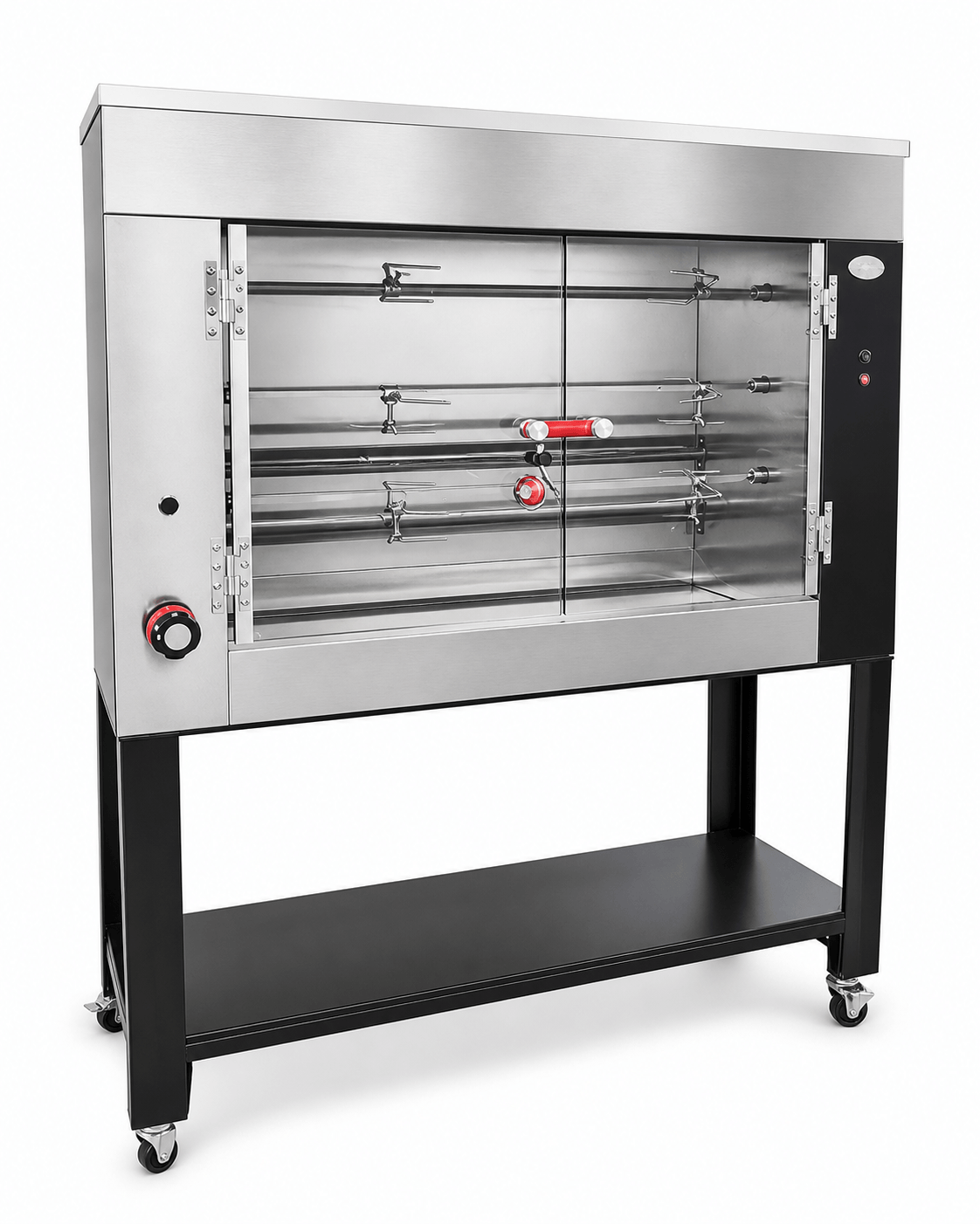 Rosticero Hoffman 27 pollos con base de acero inoxidable y varillas giratorias