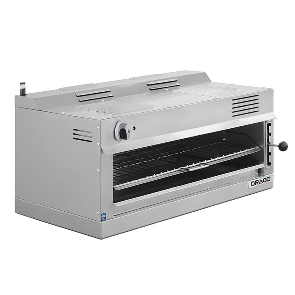 Salamandra para cocina Drago SGG-3 de acero inoxidable vista lateral