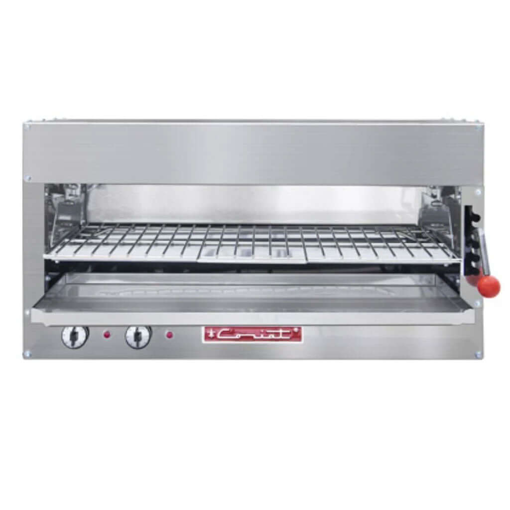 Salamandra eléctrica Coriat SC-31.5-G-E Master de acero inoxidable (vista frontal)
