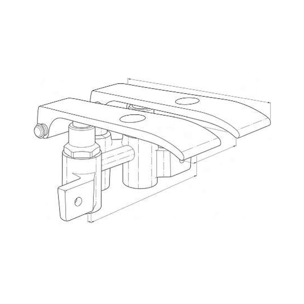 Plano de dimensiones de válvula doble de rodilla MIGSA BXFN4