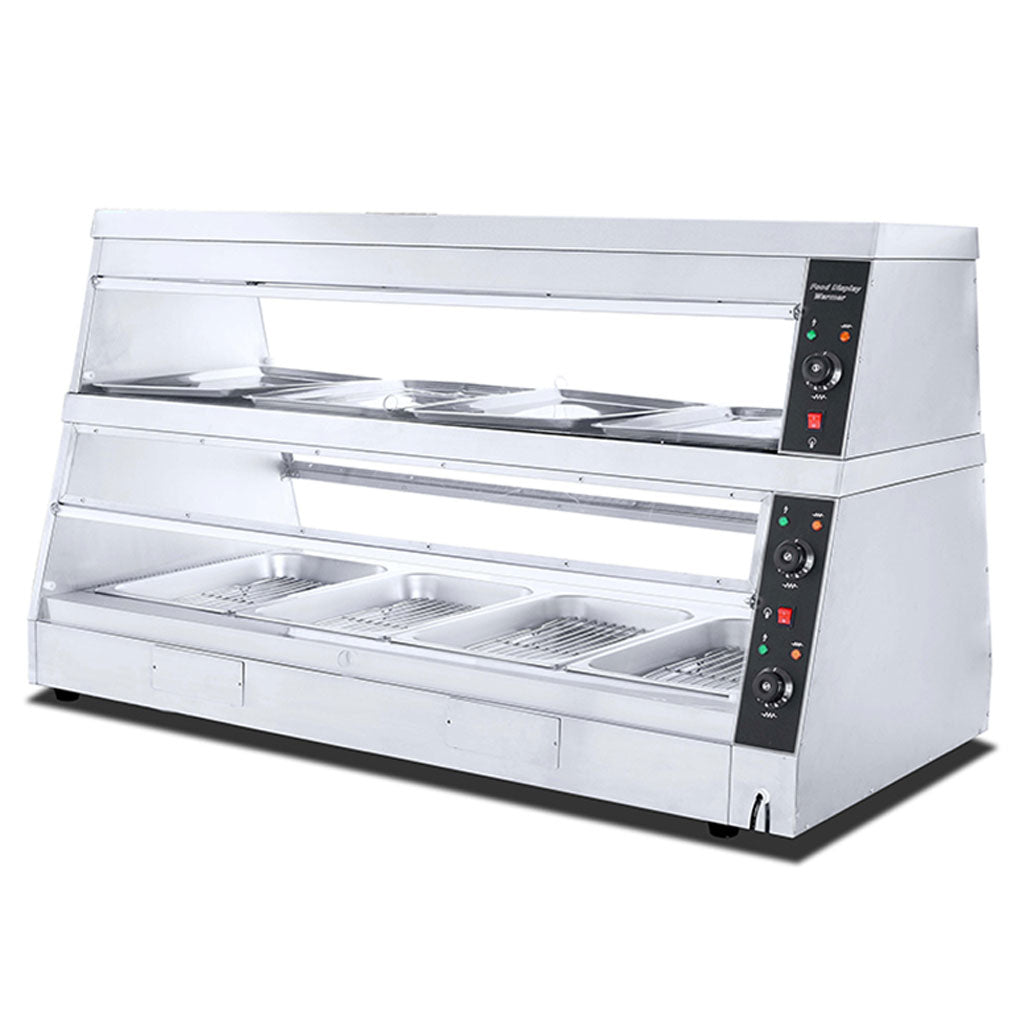 Vitrina caliente Migsa HW-6P vista frontal 2 niveles