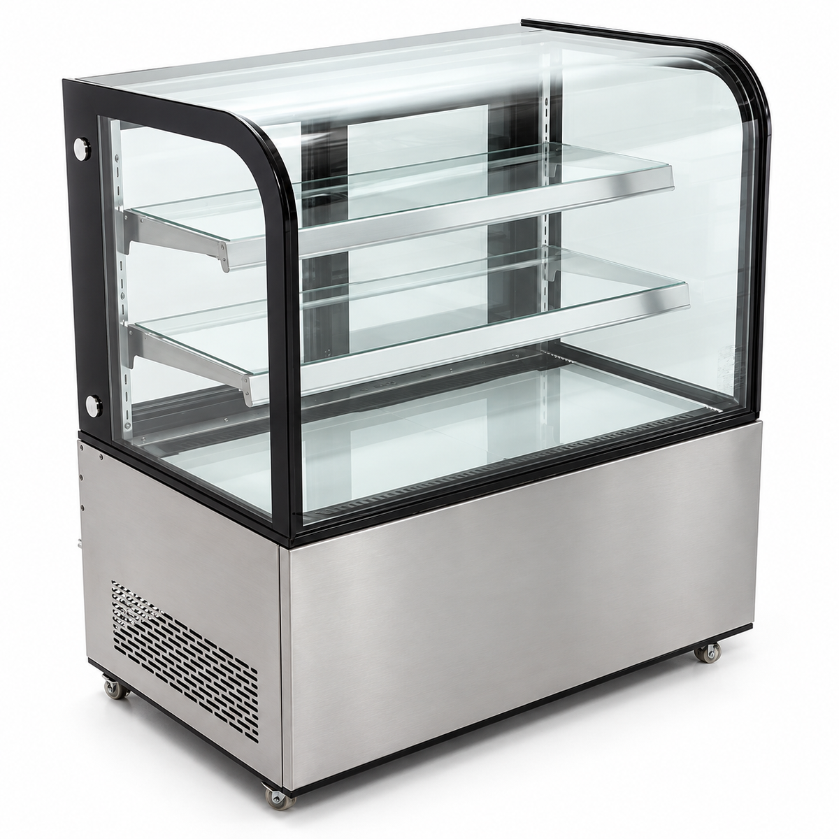 Vitrina refrigerada de piso MIGSA ARC-270Y de 270 litros con cristal curvo