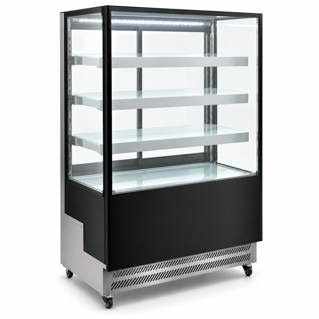 Vitrina refrigerada de piso MIGSA ARC-300L de 350 litros con cristal recto