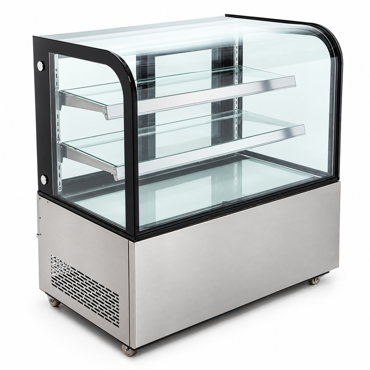 Vitrina refrigerada de piso MIGSA ARC-370Y de 400 litros con cristal curvo