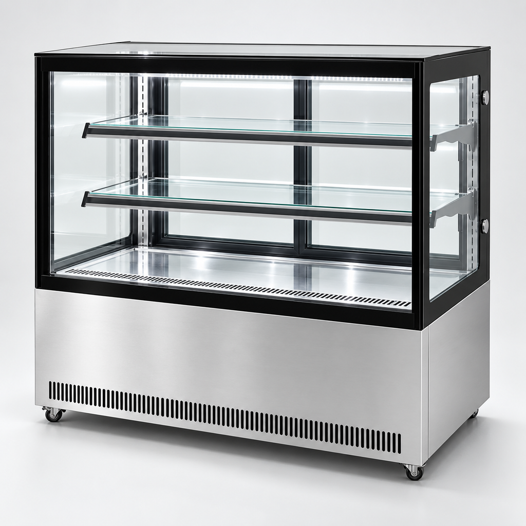 Vitrina refrigerada de piso MIGSA GN-1500R2 de 580 litros con cristal recto