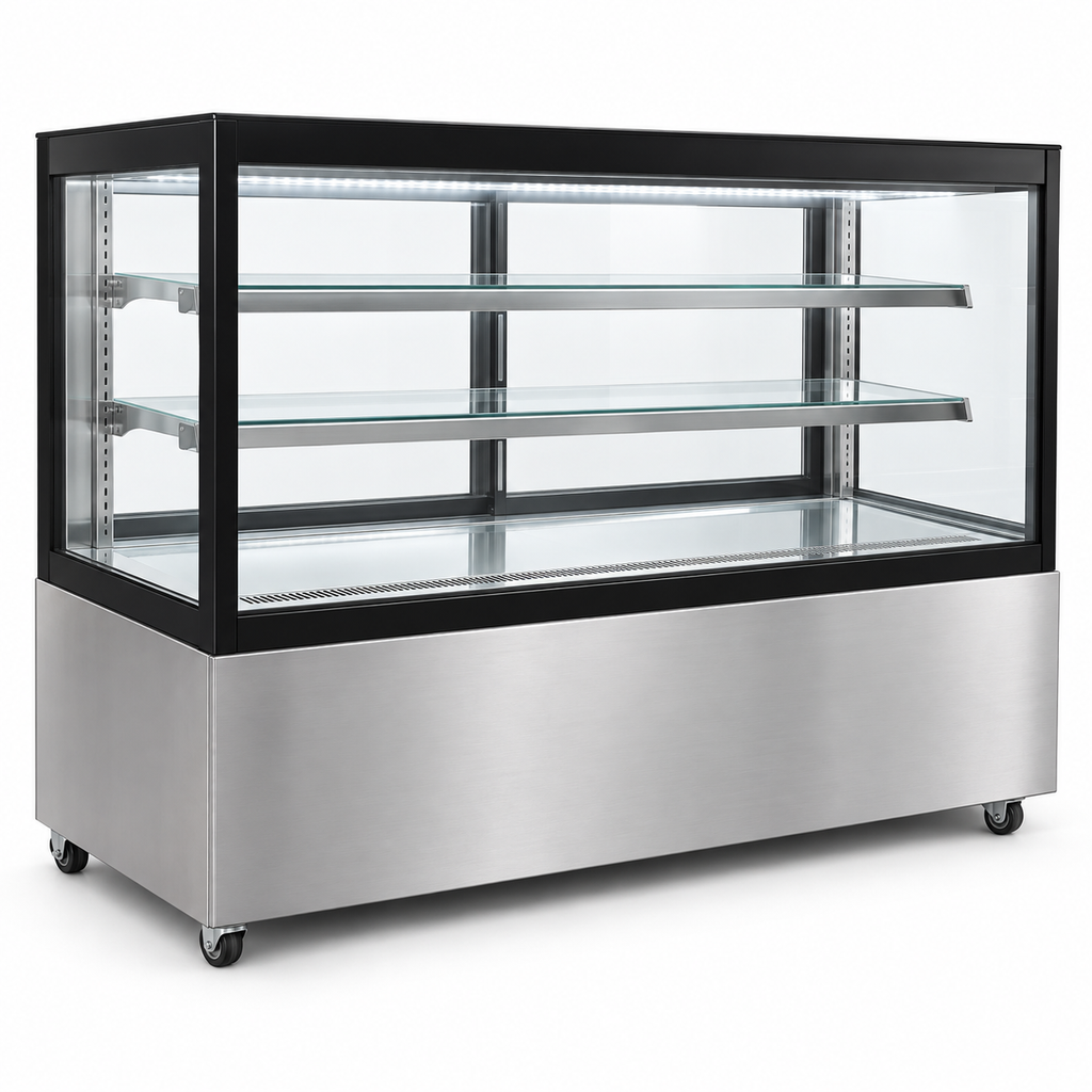 Vitrina refrigerada de piso MIGSA GN-1800R2 de 630 litros con cristal recto