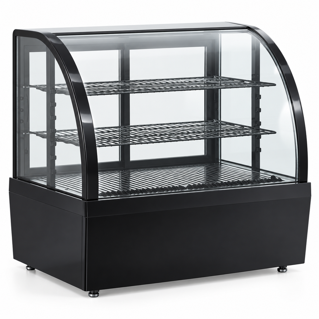 Vitrina refrigerada sobre mostrador MIGSA RTW-100L-3 de 100 litros con cristal curvo