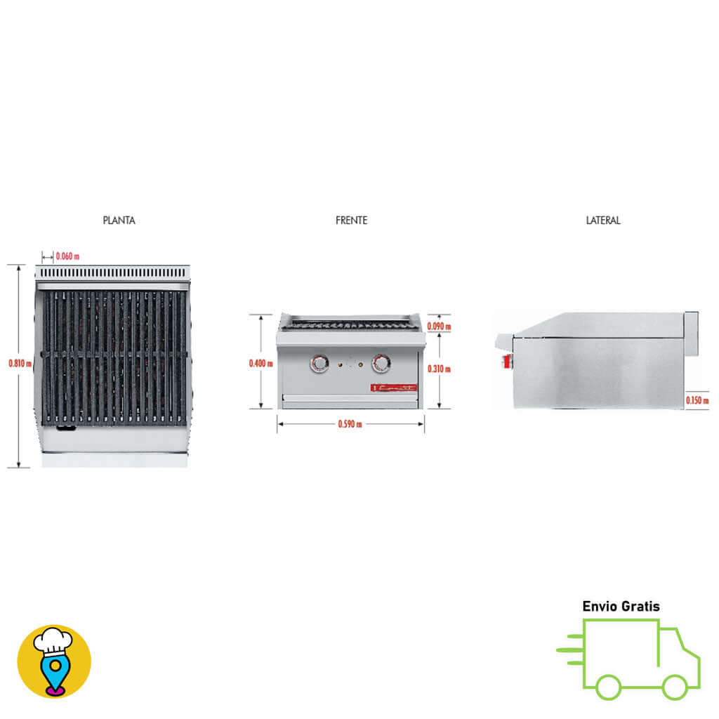 Asador 2 Secciones CORIAT - ACV-2 MASTER-Asadores-CORIAT-ElLugarDelChef.com