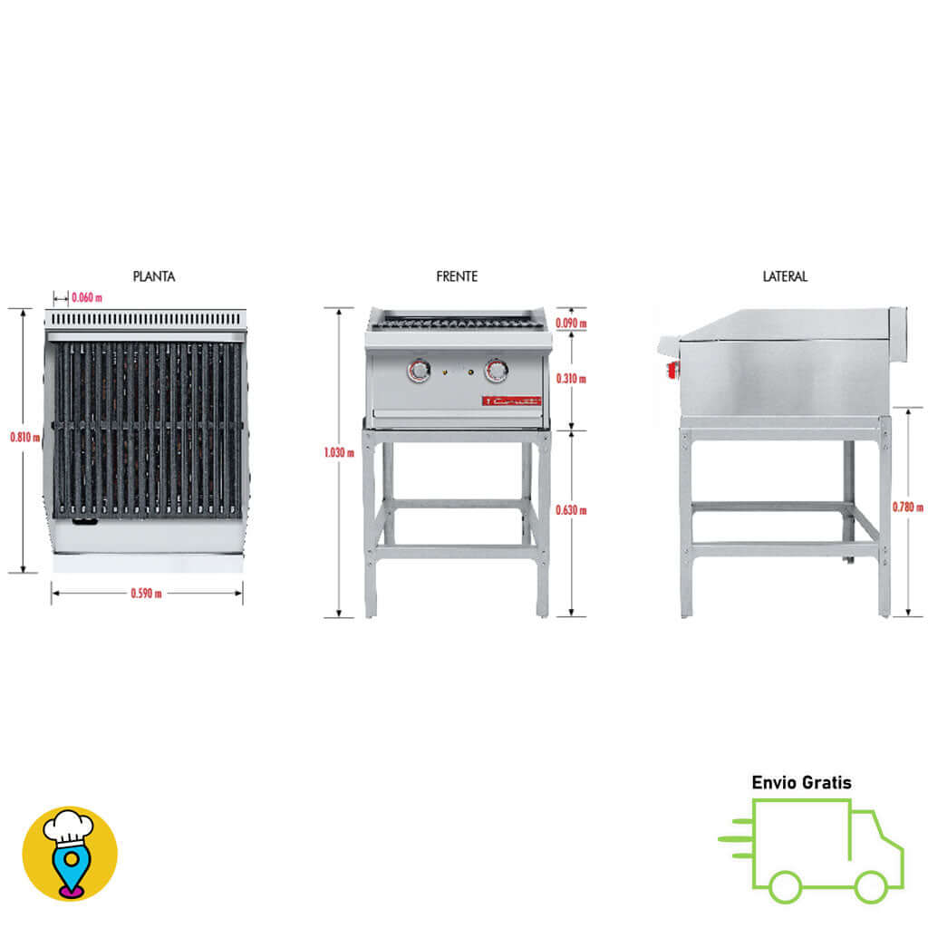 Asador 2 Secciones CORIAT - ACV-2 MASTER-Asadores-CORIAT-ElLugarDelChef.com
