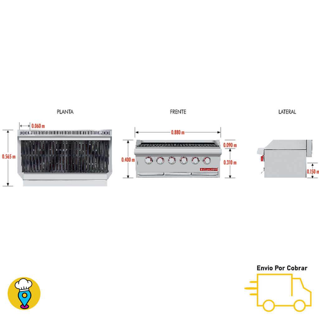 Asador 3 Secciones CORIAT - ACH-3 PETIT-Asadores-CORIAT-ElLugarDelChef.com