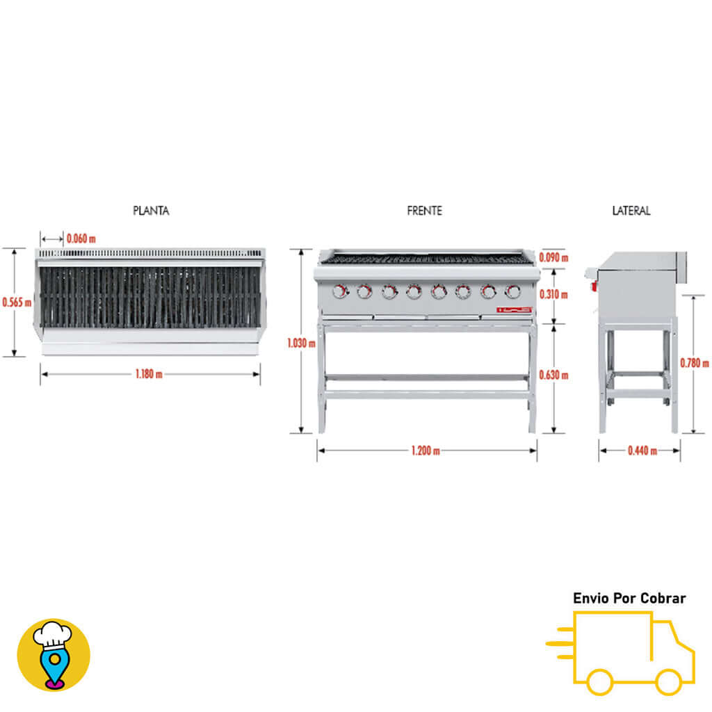 Asador 4 Secciones CORIAT - ACH-4 PETIT-Asadores-CORIAT-ElLugarDelChef.com