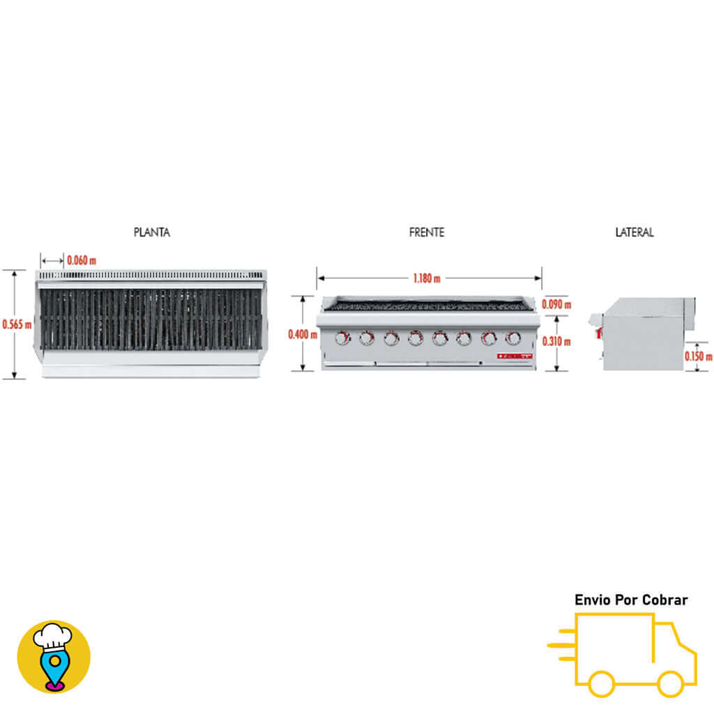 Asador 4 Secciones CORIAT - ACH-4 PETIT-Asadores-CORIAT-ElLugarDelChef.com