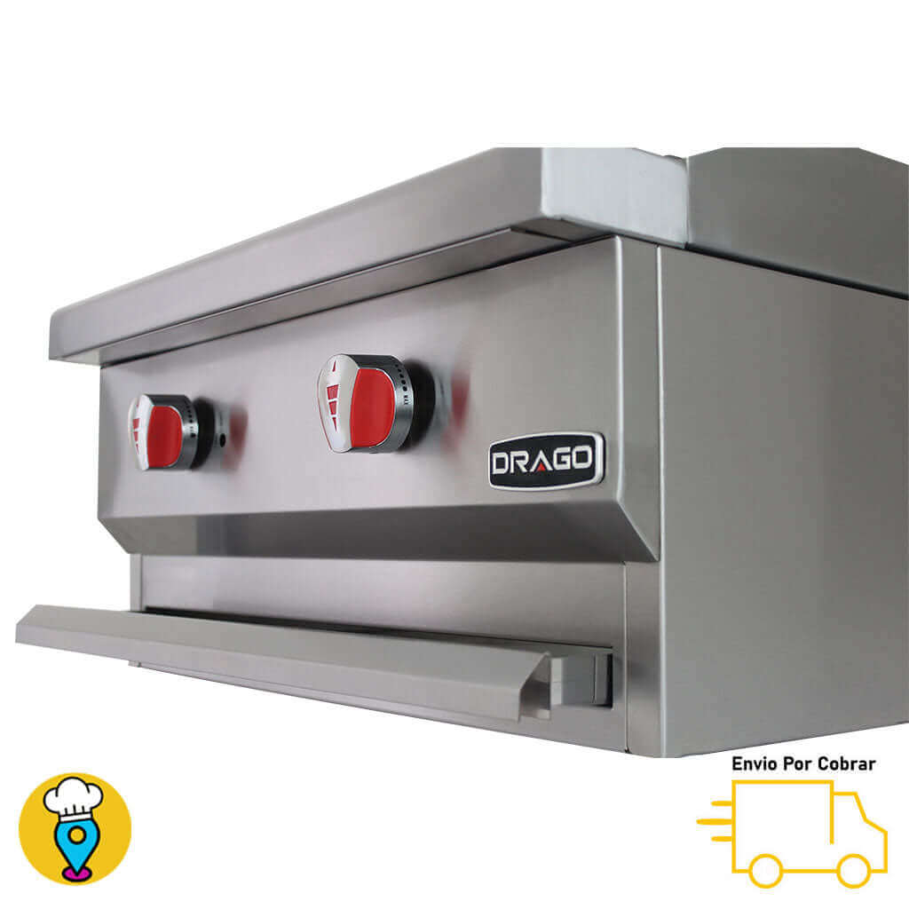 Asador a Gas Radiante 2 Secciones DRAGO - AG-2V-R-Asadores-DRAGO-ElLugarDelChef.com