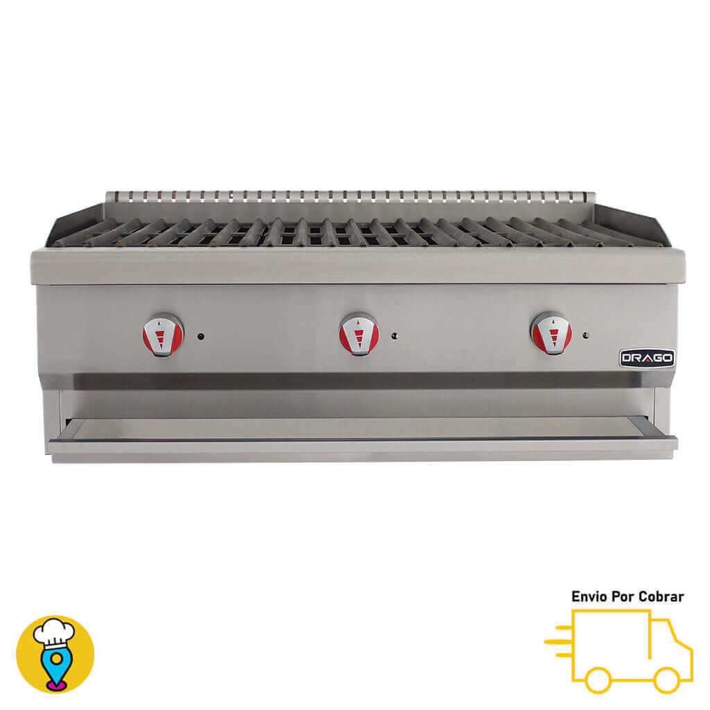 Asador Radiante 3 Secciones DRAGO - AG-3V-R-Asadores-DRAGO-ElLugarDelChef.com
