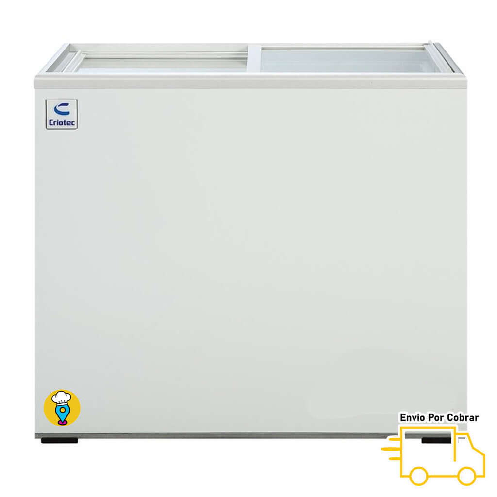 Congelador Puerta de Cristal Plano CRIOTEC - CCH-08-Congeladores Horizontales Tapa de Vidrio Plano-CRIOTEC-ElLugarDelChef.com