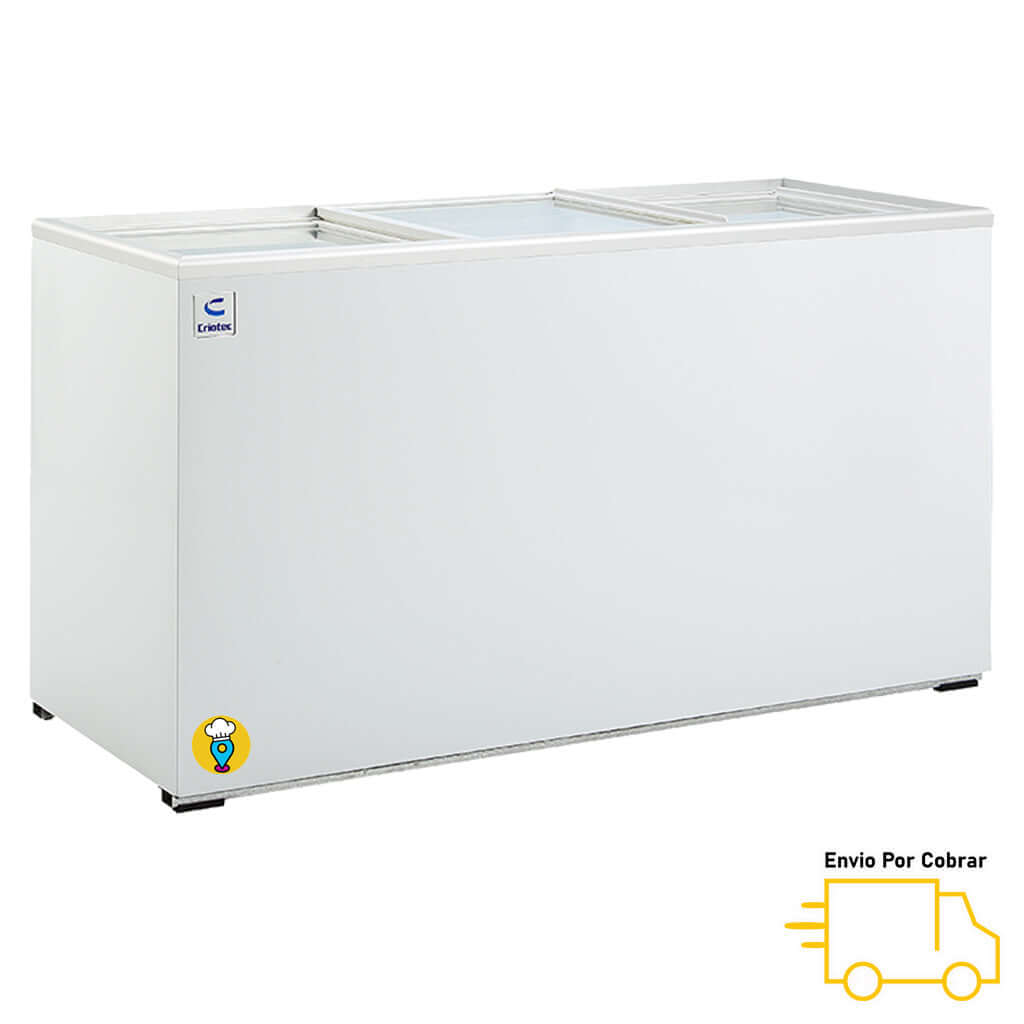 Congelador Puerta de Cristal Plano CRIOTEC - CCH-15-Congeladores Horizontales Tapa de Vidrio Plano-CRIOTEC-ElLugarDelChef.com