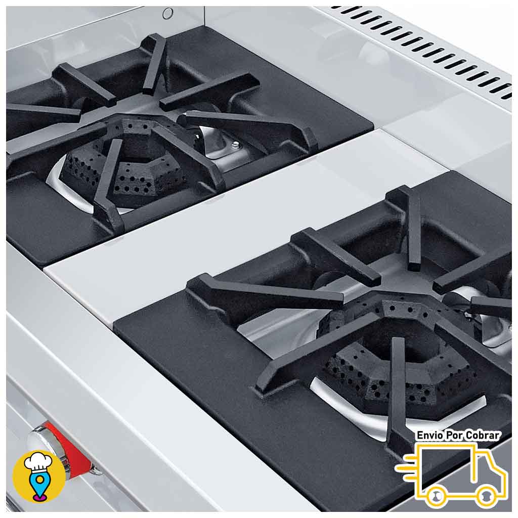 Estufa 2 Parrillas, Plancha, Horno, Gratinador y Freidora CORIAT - MULTICHEF PETIT-Estufas MĂșltiples-CORIAT-ElLugarDelChef.com