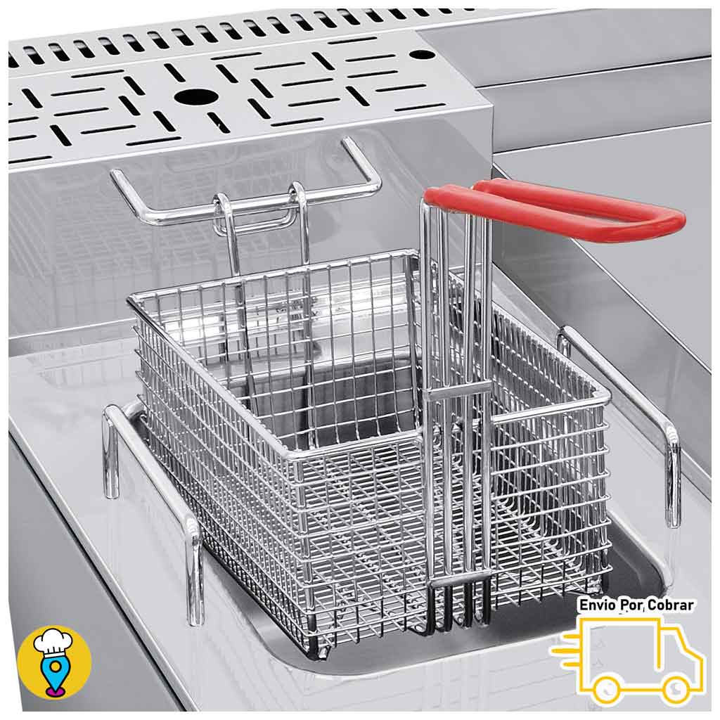 Freidora integrada de 3 litros en estufa para cocina industrial Coriat Multichef