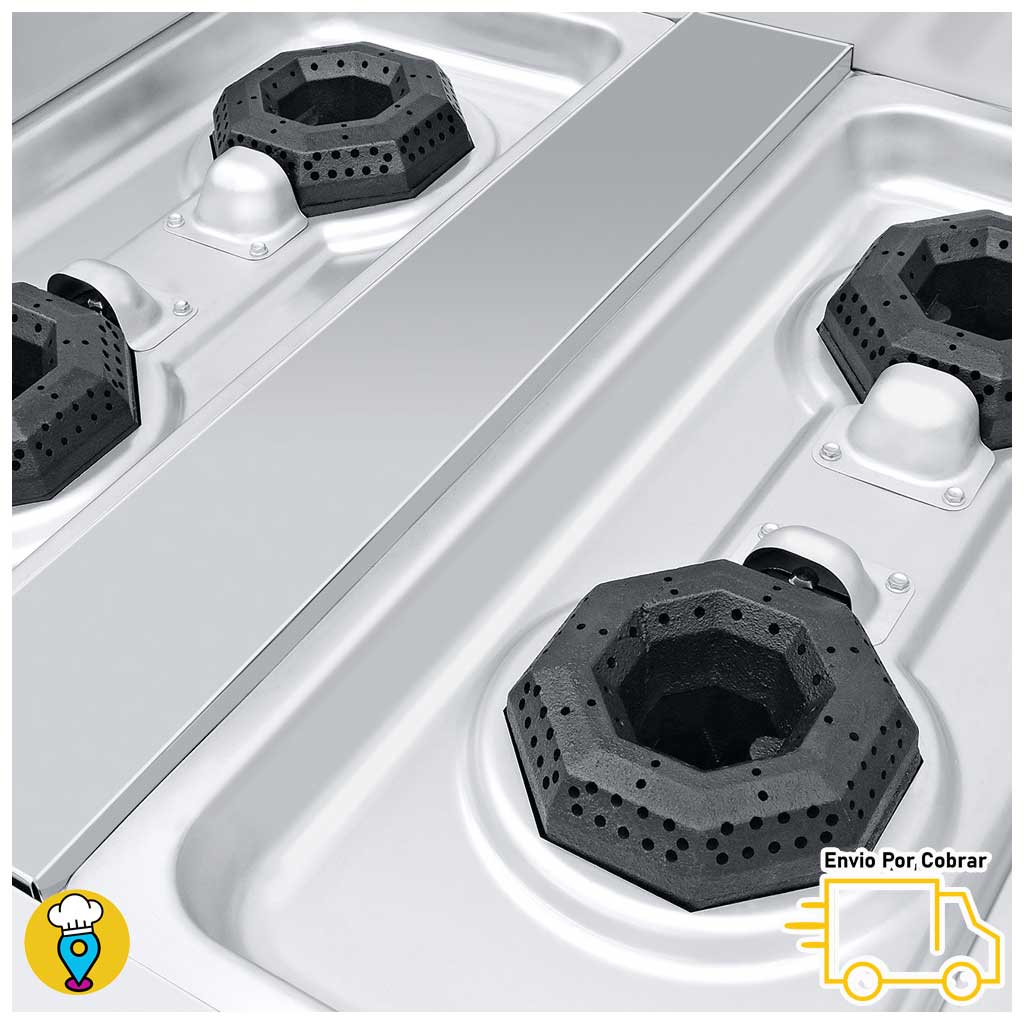 Estufa 4 Parrillas, Plancha, Gratinador, Freidora y Horno CORIAT - MULTICHEF MASTER-Estufas MĂșltiples-CORIAT-ElLugarDelChef.com