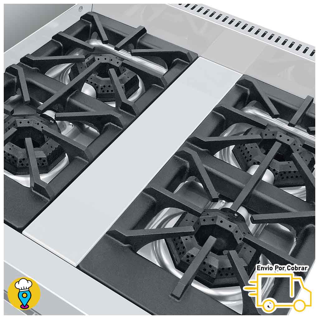 Estufa 4 Parrillas, Plancha, Gratinador y Freidora CORIAT - MULTICHEF MASTER DE MESA-Estufas Múltiples de Mesa-CORIAT-ElLugarDelChef.com