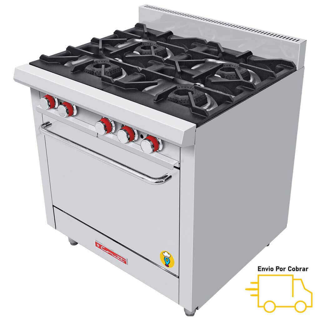Estufa 4 Parrillas y Horno CORIAT - EC-4-HG HD-Estufas con Horno-CORIAT-ElLugarDelChef.com